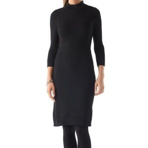 WHBM Mockneck Sweater Military Dress CH.